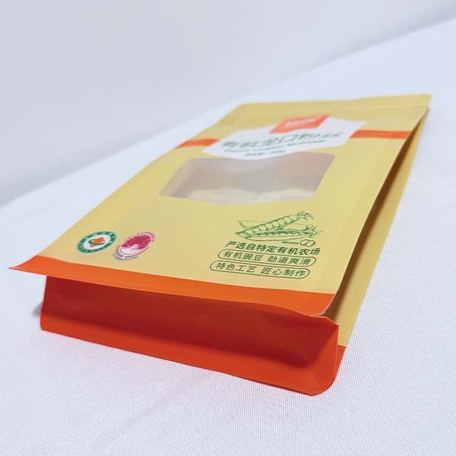 Custom - Printed Food - Grade Butterfly Zipper Eight - Sided Self - Sealing And Transparent Window Vermicelli Packaging Bags